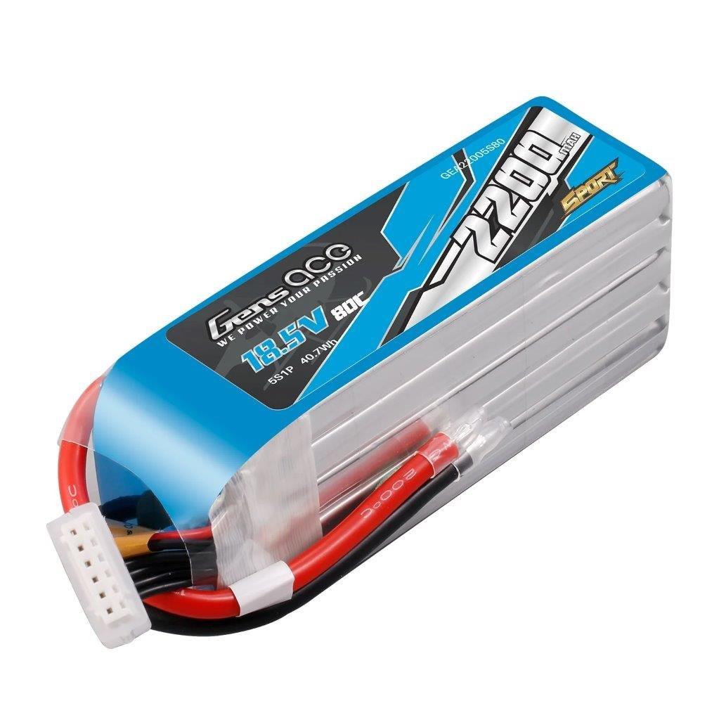 GensAce 2200mAh 18.5V 80C 5S1P Lipo Battery Pack ( F5B / F2B ) - 2