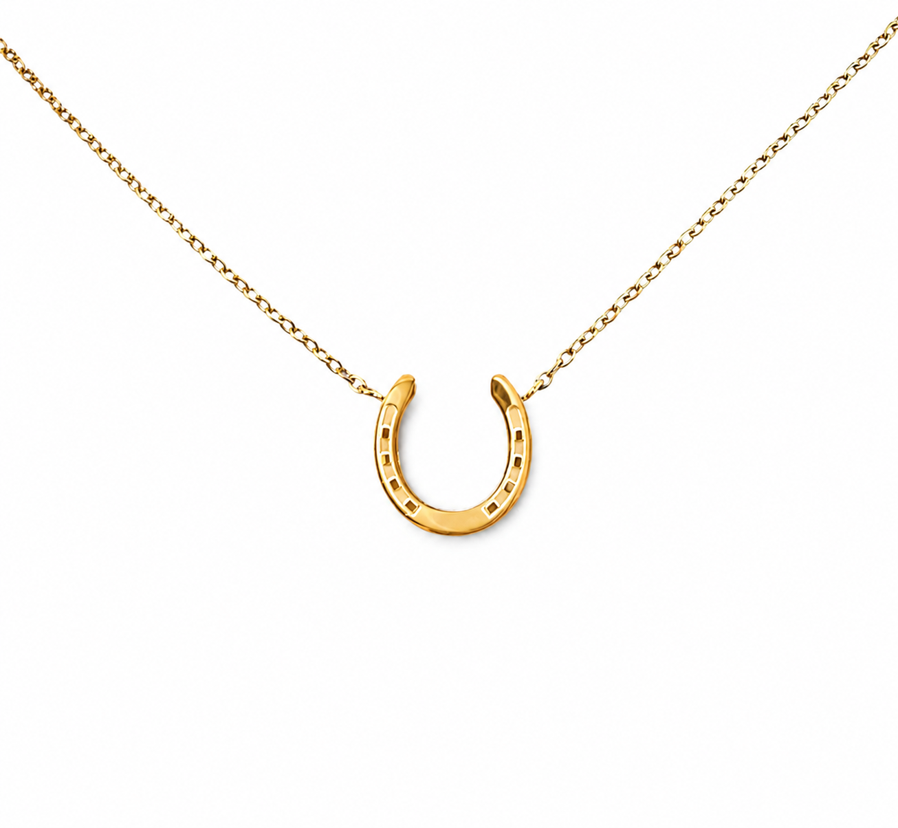 Horseshoe Necklace Gold