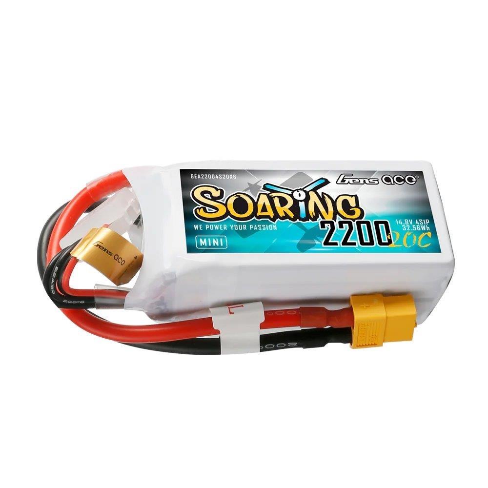GensAce 2200mAh 4S 20C 14.8V LiPo Battery with XT60 Plug