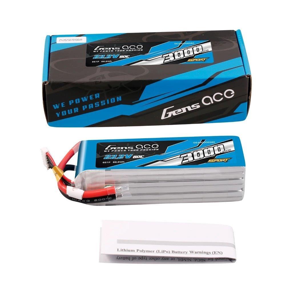 GensAce 3000mAh 6S 22.2V 80C Lipo Battery ( F5B ) - 5