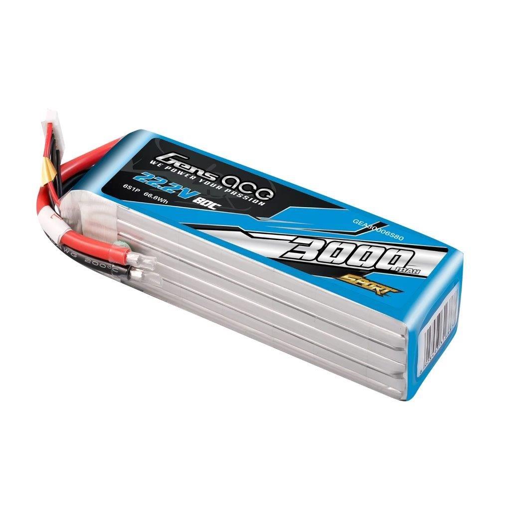 GensAce 3000mAh 6S 22.2V 80C Lipo Battery ( F5B ) - 3