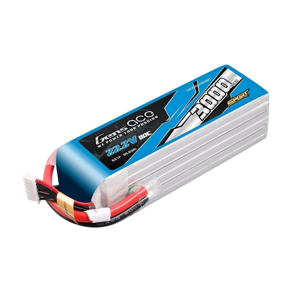 GensAce 3000mAh 6S 22.2V 80C Lipo Battery ( F5B ) - 2
