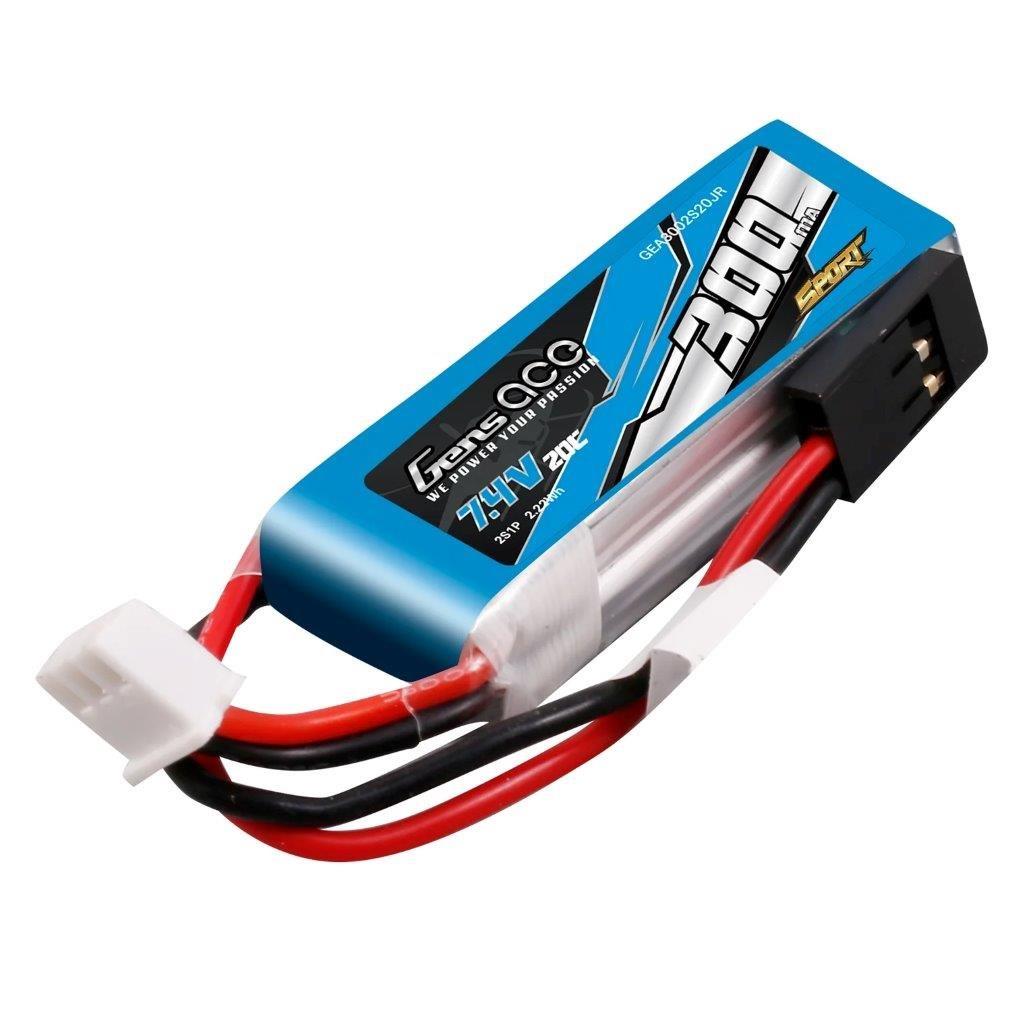 GensAce 300mAh 2S 7.4V 20C Lipo Battery (F3K) - 2