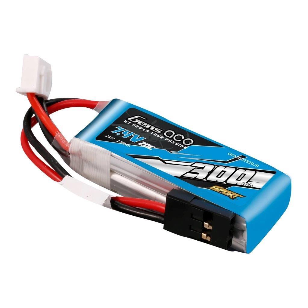 GensAce 300mAh 2S 7.4V 20C Lipo Battery (F3K) - 3