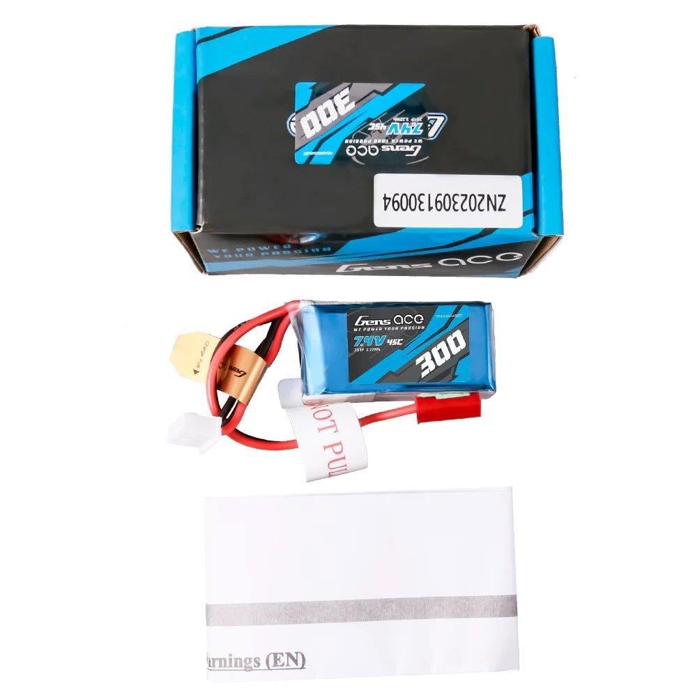 GensAce 300mAh 7.4V 45C 2S1P Lipo Battery Pack with JST-SYP Plug - 5