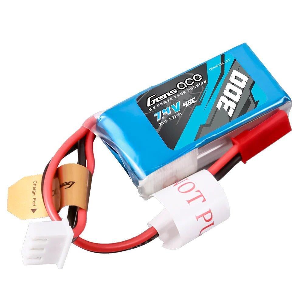 GensAce 300mAh 7.4V 45C 2S1P Lipo Battery Pack with JST-SYP Plug - 3