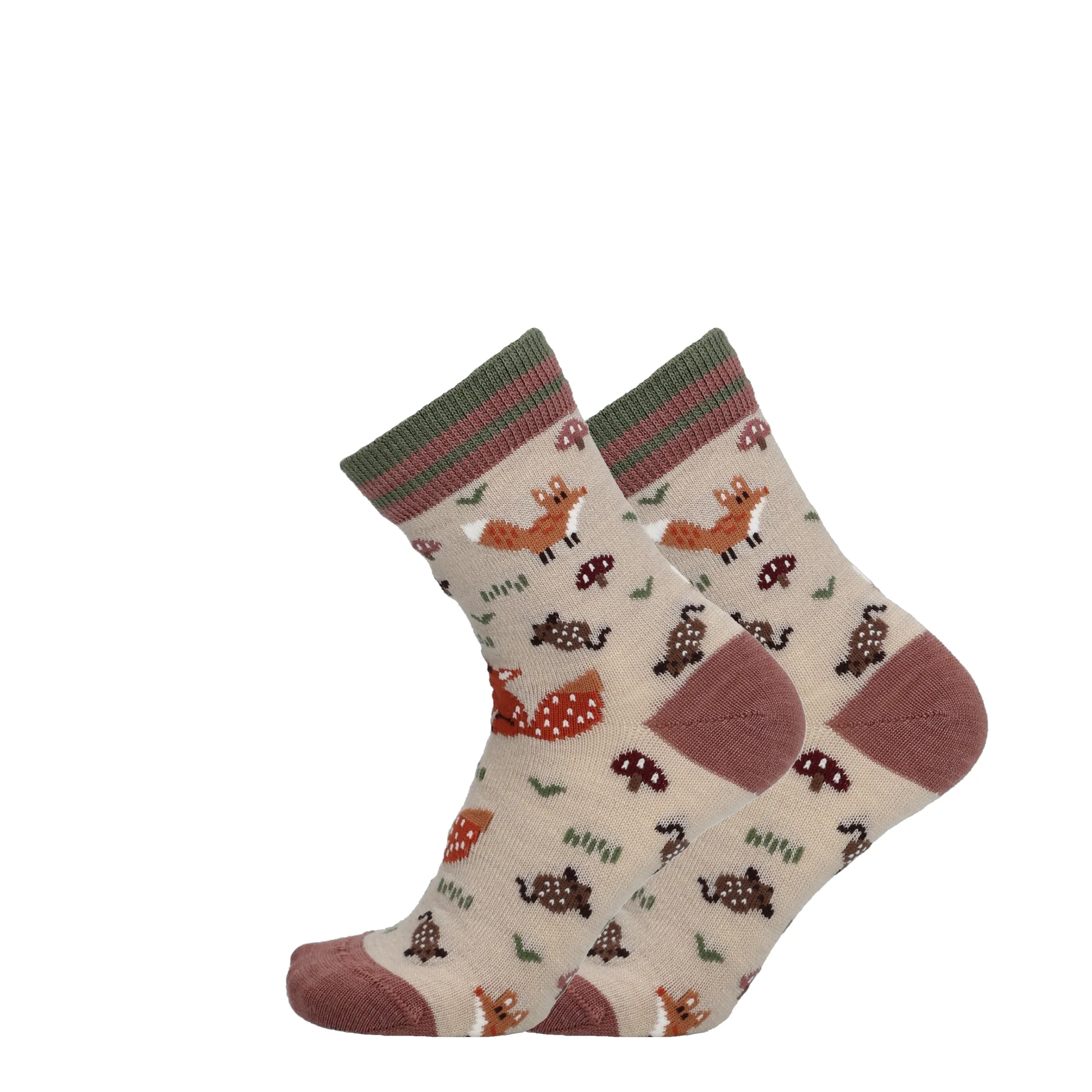 Nativa Merino Socken Kinder Fuchs beige