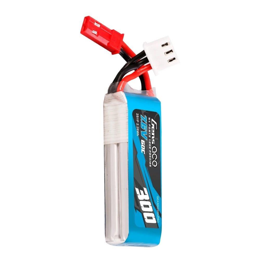 GensAce 3300mAh 7.6V 60C 2S1P HV Lipo Battery Pack with JST-SYP Plug - 4