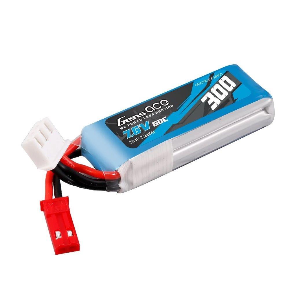 GensAce 3300mAh 7.6V 60C 2S1P HV Lipo Battery Pack with JST-SYP Plug - 2