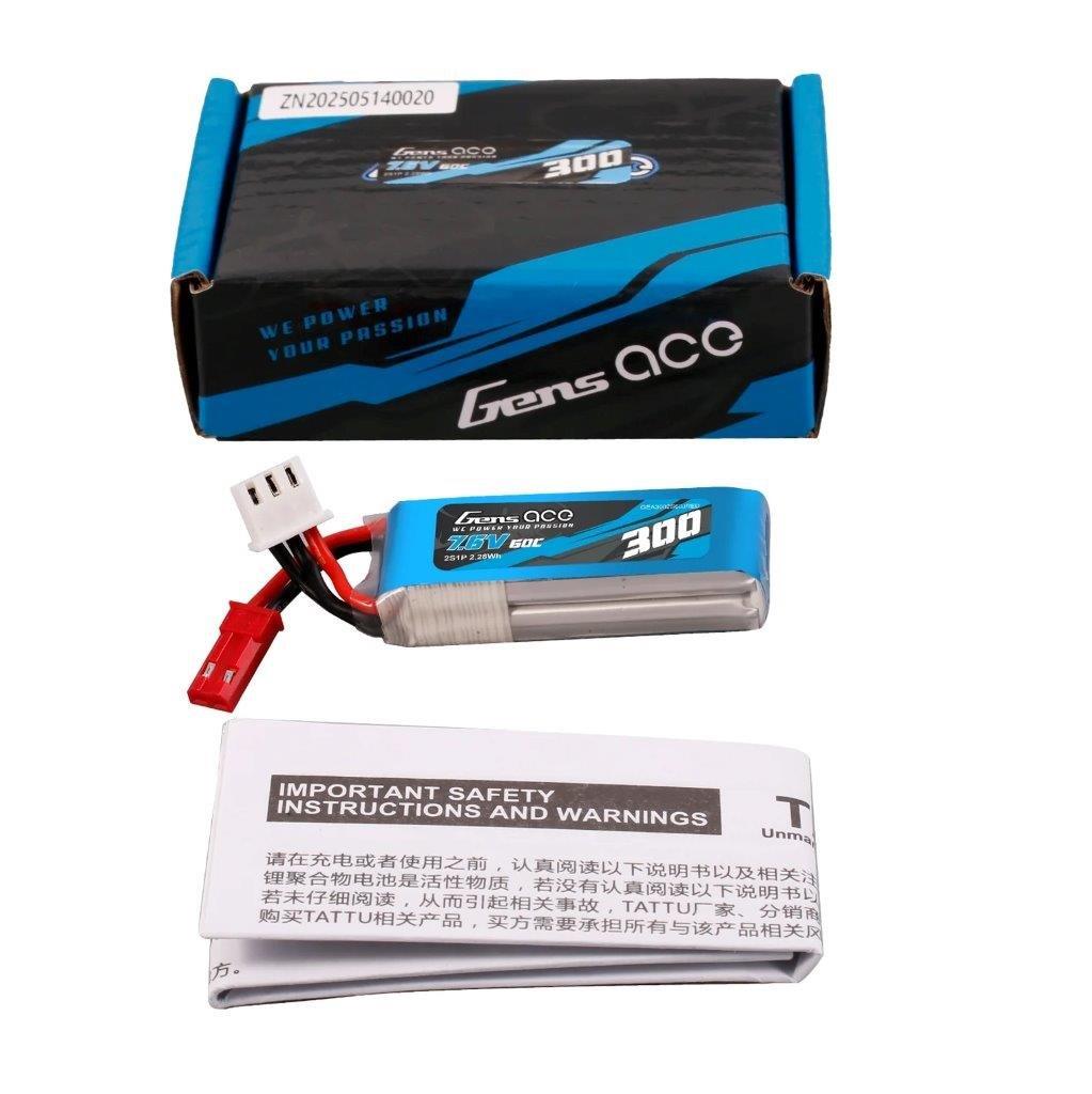 GensAce 3300mAh 7.6V 60C 2S1P HV Lipo Battery Pack with JST-SYP Plug - 5