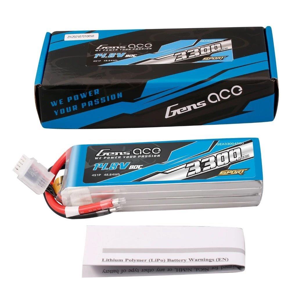 GensAce 3300mAh 4S 14.8V 80C Lipo Battery Pack ( F5B ) - 5