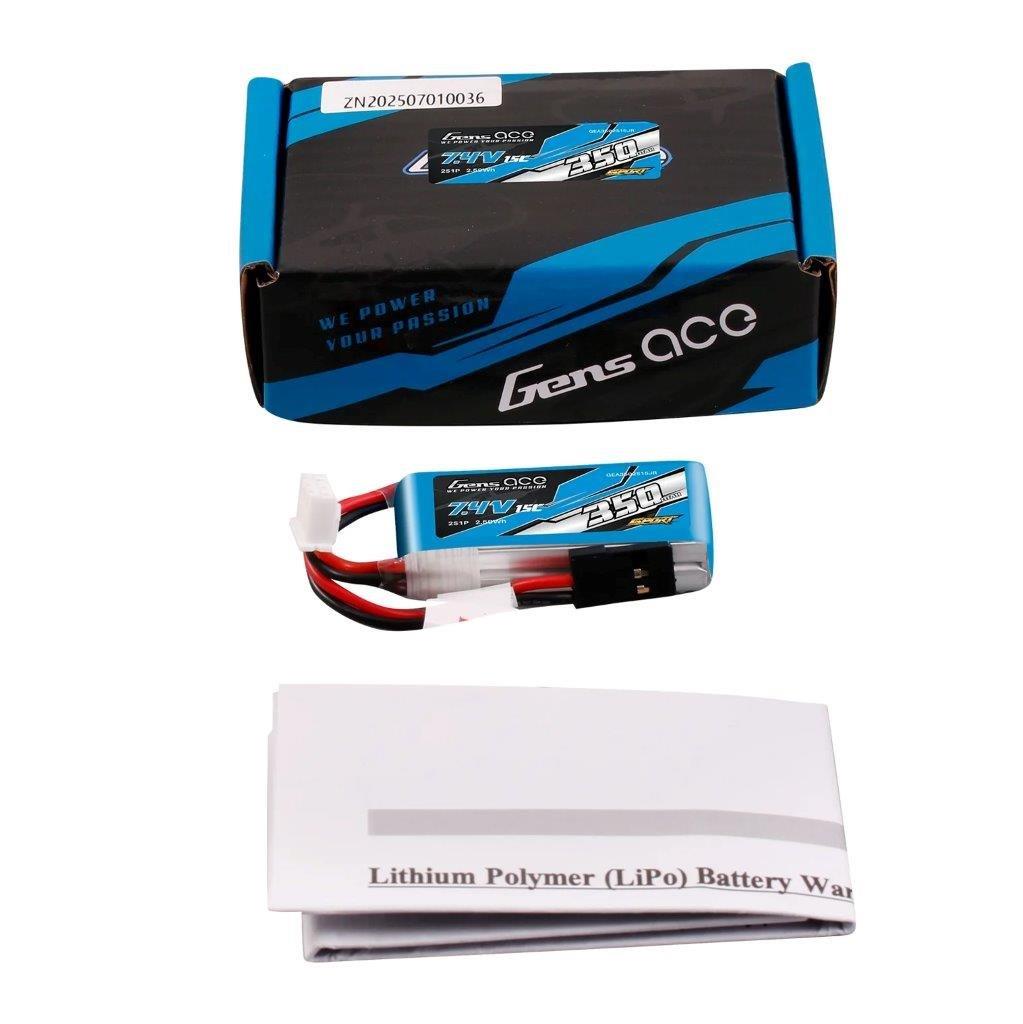 GensAce 350mAh 7.4V 15C 2S1P Lipo Battery Pack (F3K） - 5