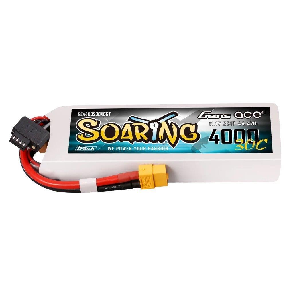 GensAce 4000mAh 3S 30C Lipo Battery with XT60 | Soaring | G-Tech