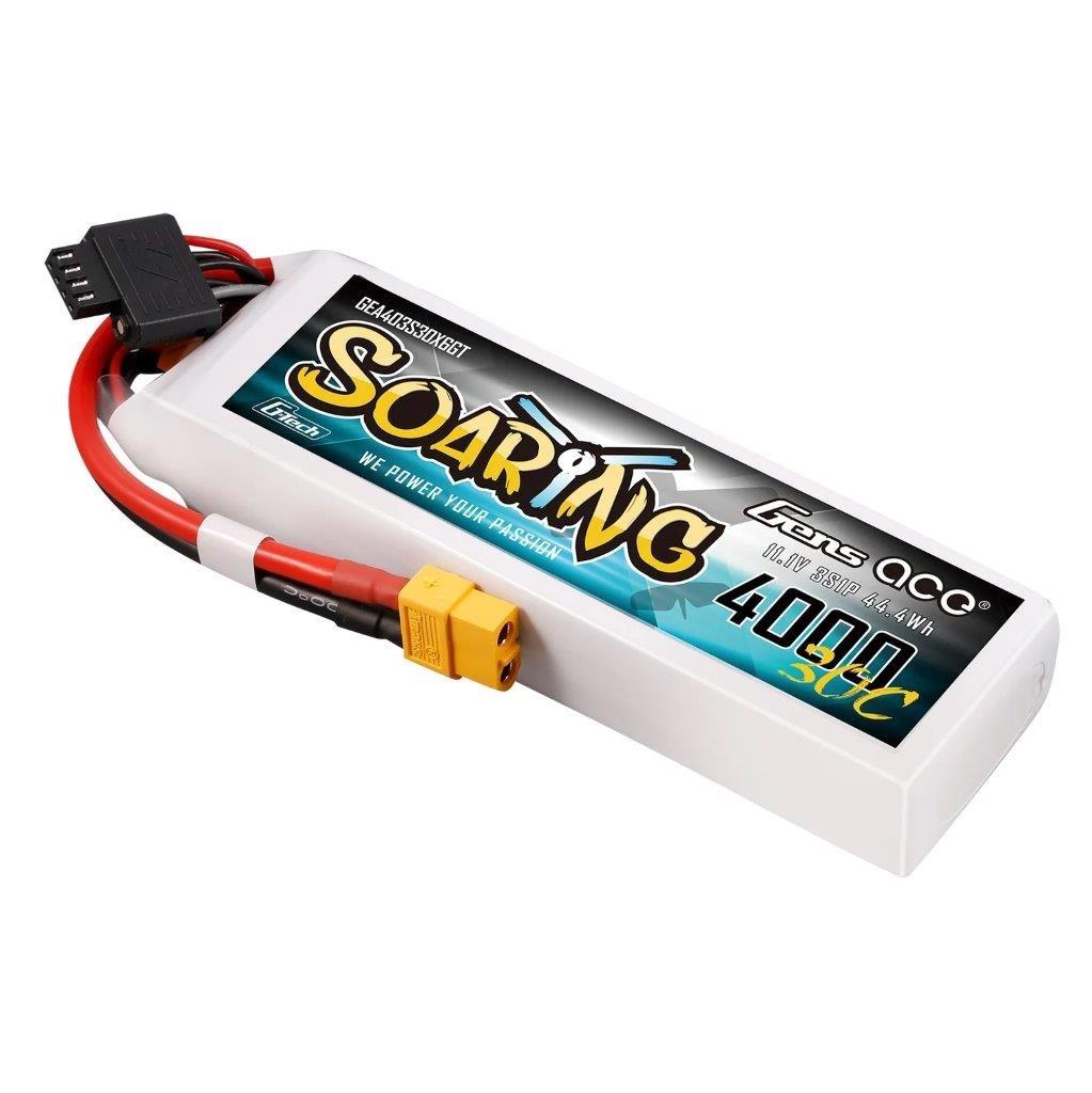 GensAce 4000mAh 3S 30C Lipo Battery with XT60 | Soaring | G-Tech - 3