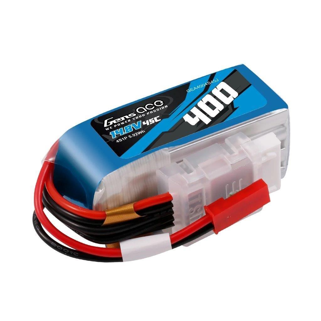 GensAce 400mAh 4S 14.8V 45C Lipo Battery with JST-SYP Plug - 2