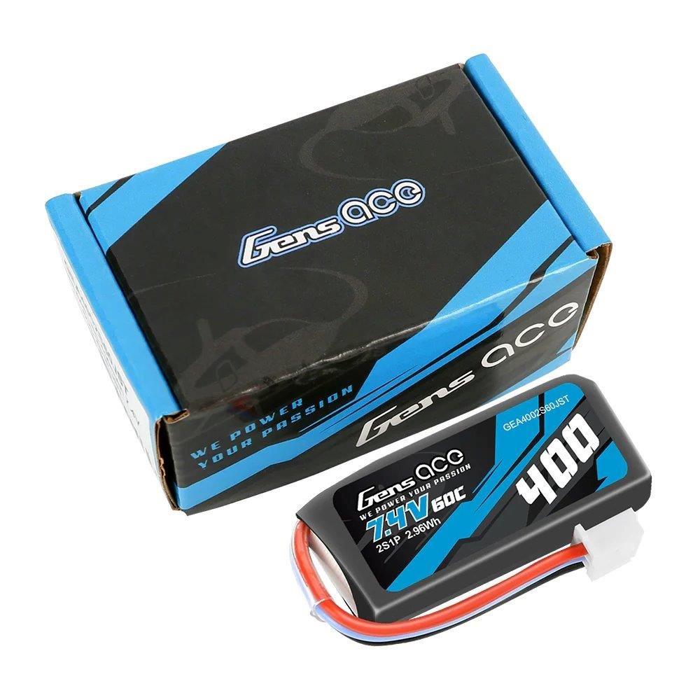 GensAce 400mAh 7.4V 60C 2S1P Lipo Battery Pack with JST Plug - 2
