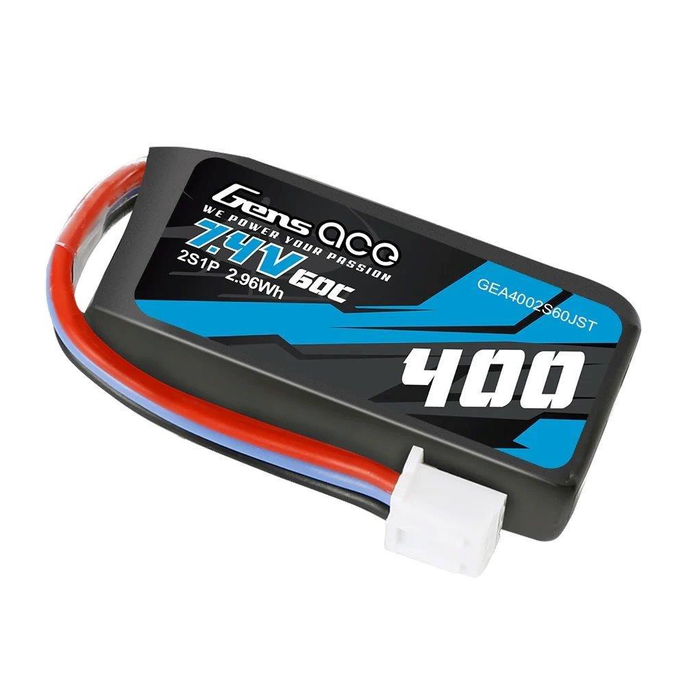 GensAce 400mAh 7.4V 60C 2S1P Lipo Battery Pack with JST Plug - 3