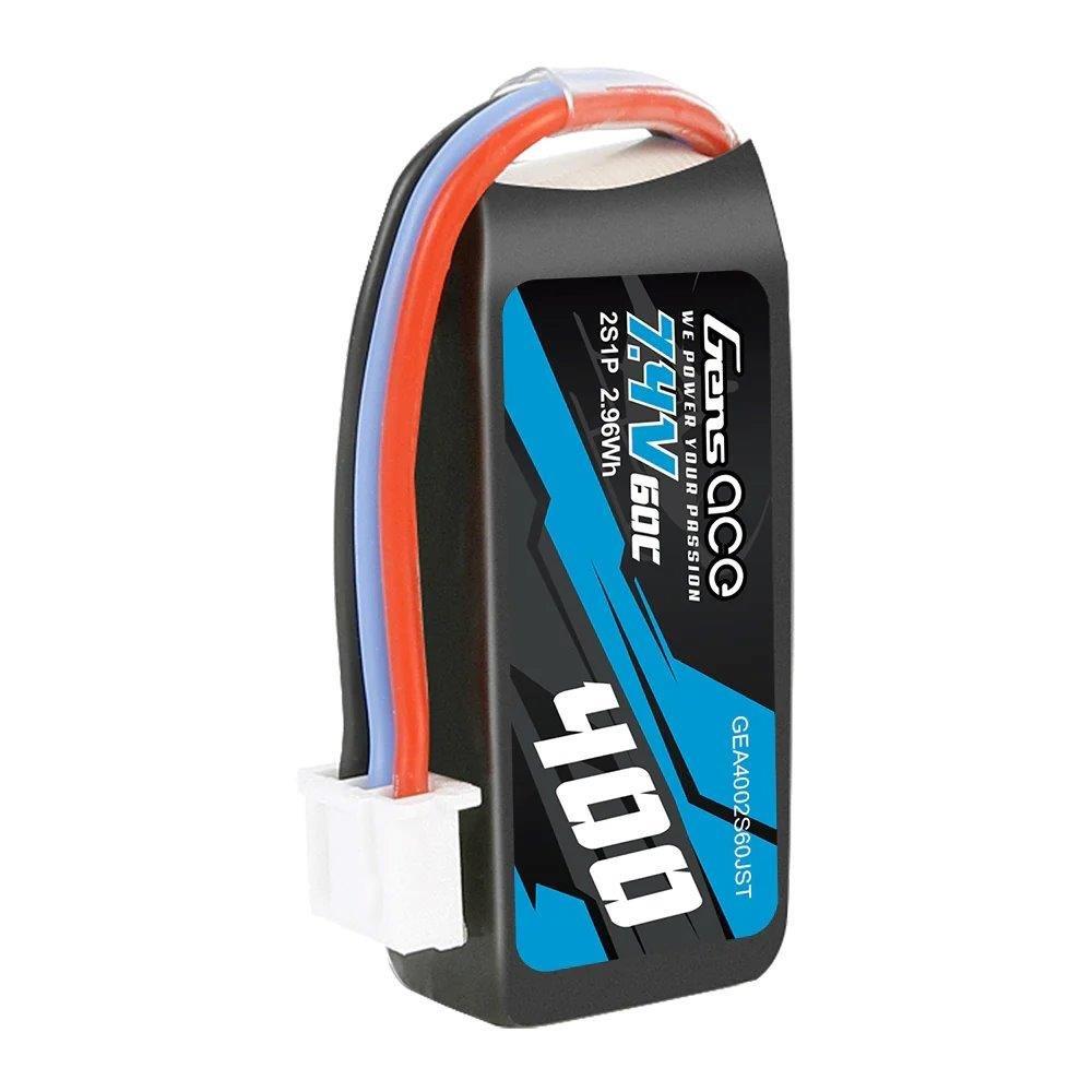 GensAce 400mAh 7.4V 60C 2S1P Lipo Battery Pack with JST Plug - 4