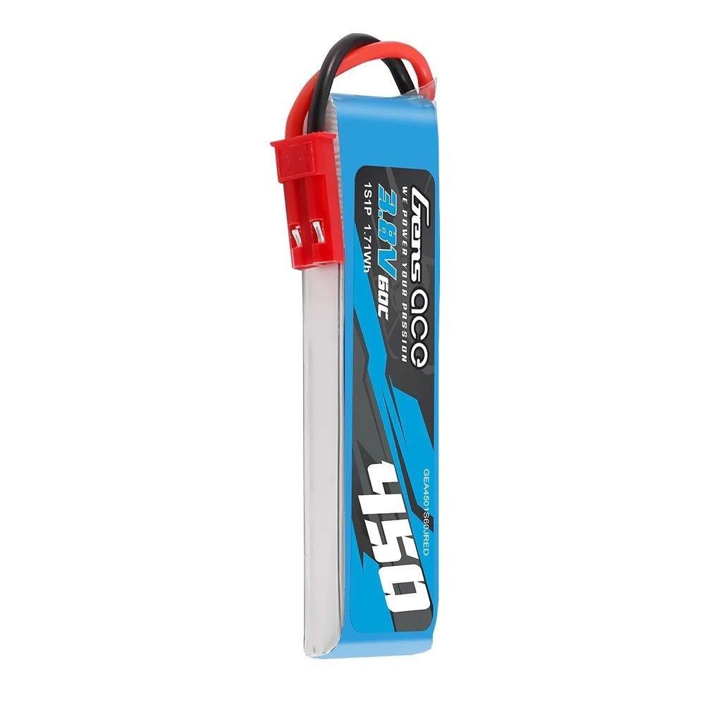GensAce 450mAh 3.8V 60C 1S1P Lipo Battery Pack with JST-SYP Plug - 4
