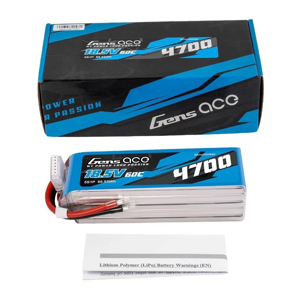 GensAce 4700mAh 18.5V 25C 5S1P Lipo Battery (F3A) - 5