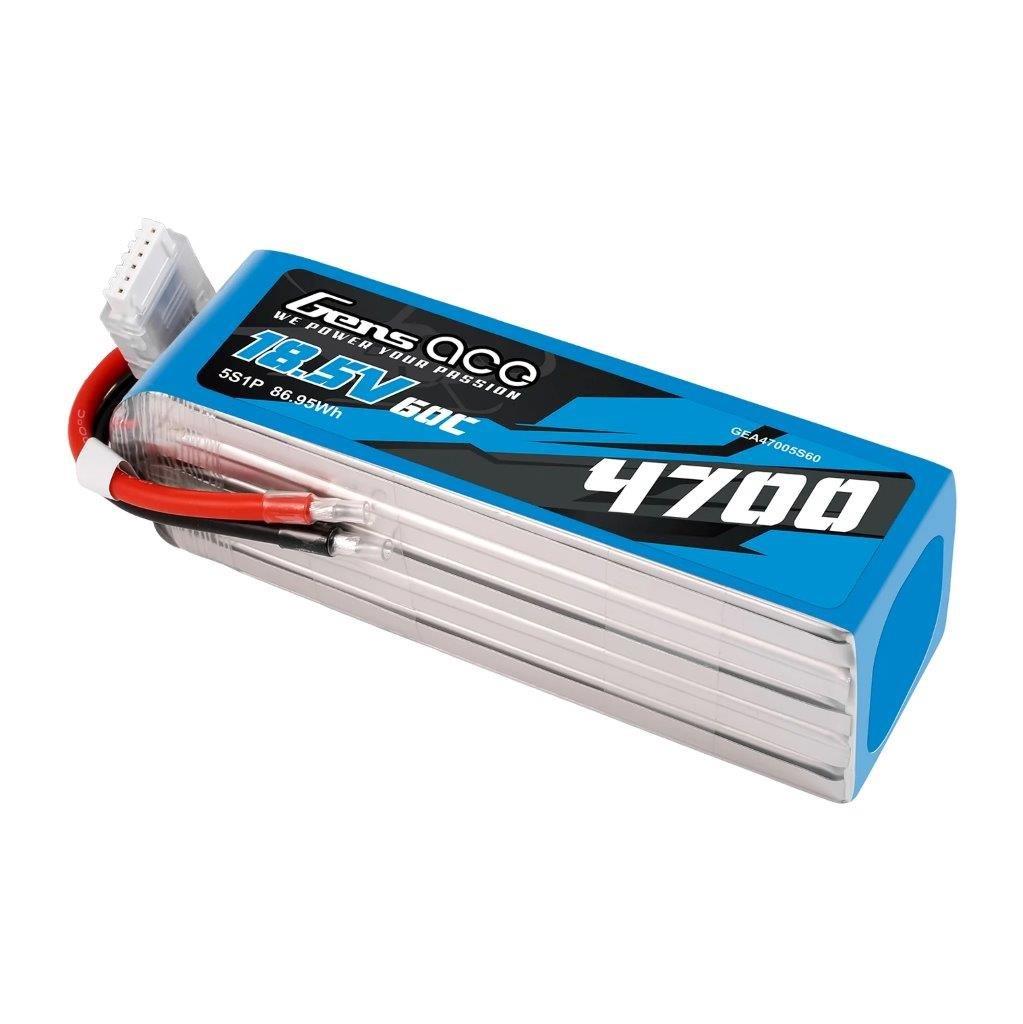 GensAce 4700mAh 18.5V 25C 5S1P Lipo Battery (F3A) - 3
