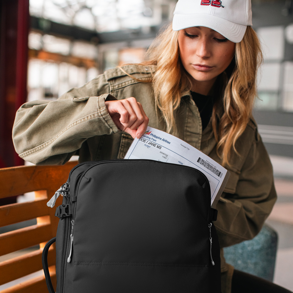 Stöldsäker reseryggsäck - PACSAFE GO 34L anti-theft carry on backpack black - 11