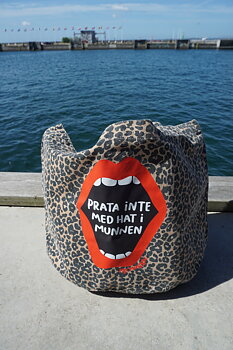 Tote bag leopard ”prata inte”
