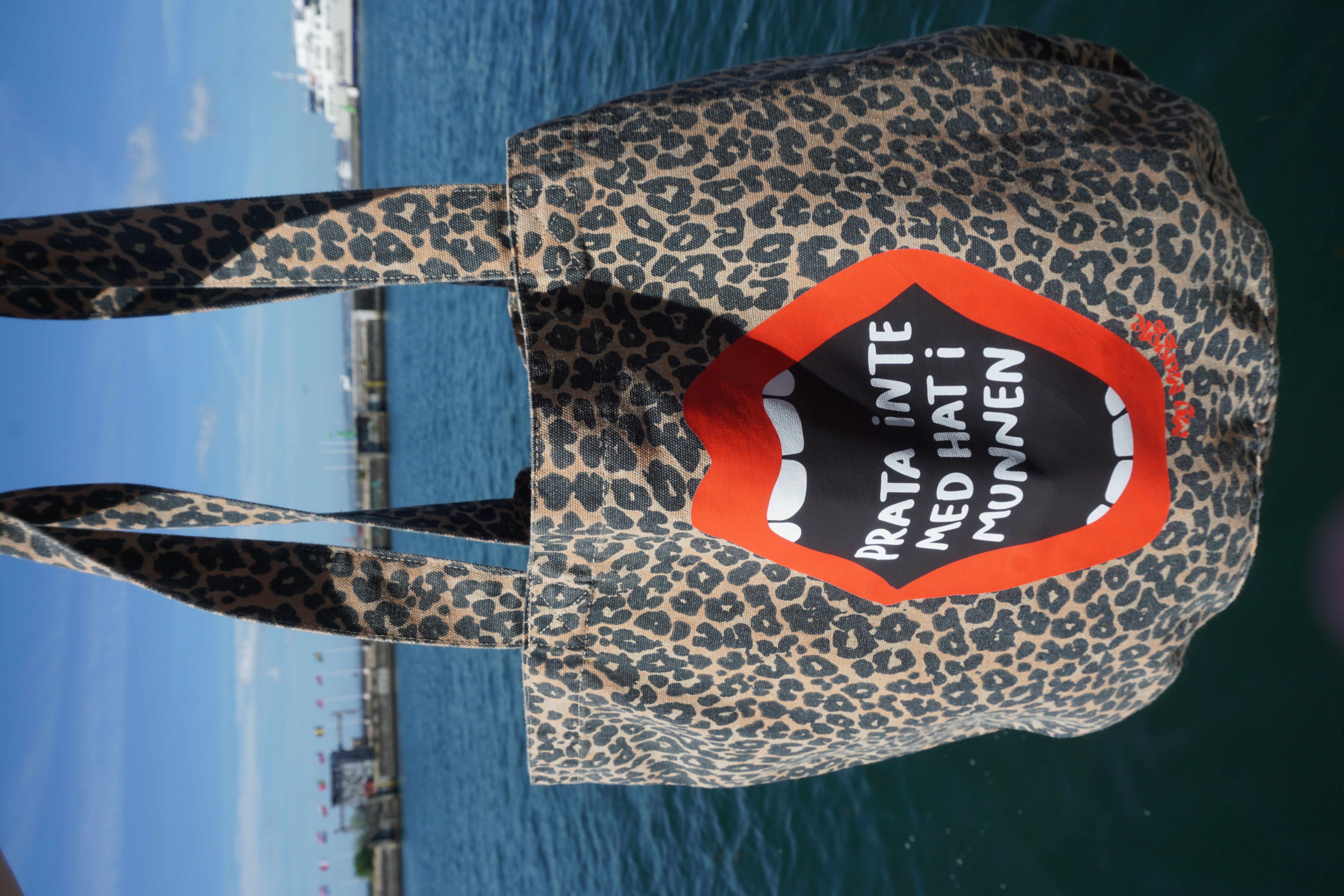 Tygkasse leopard ”prata inte” - 2