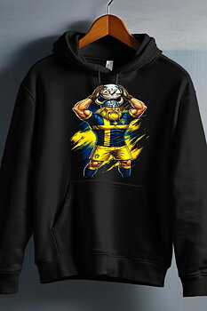 Sverige Fotboll Barn Hoodie: "Viking" - Svart - Storlek 3-14 år