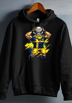 Sverige Fotboll Barn Hoodie: "Viking" - Svart - Storlek 3-14 år