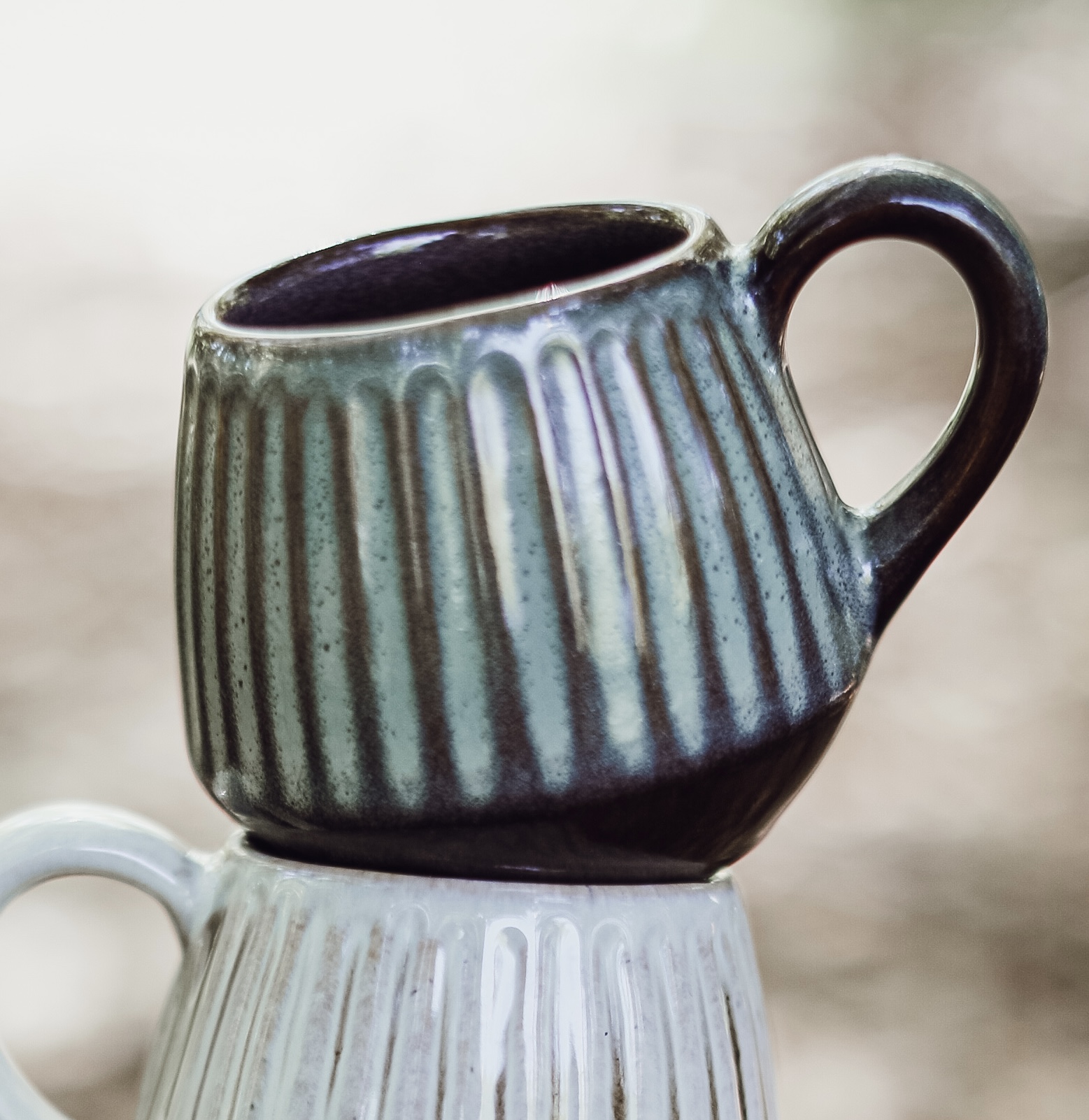 Brew Kopp i Stengods Grön/Brun