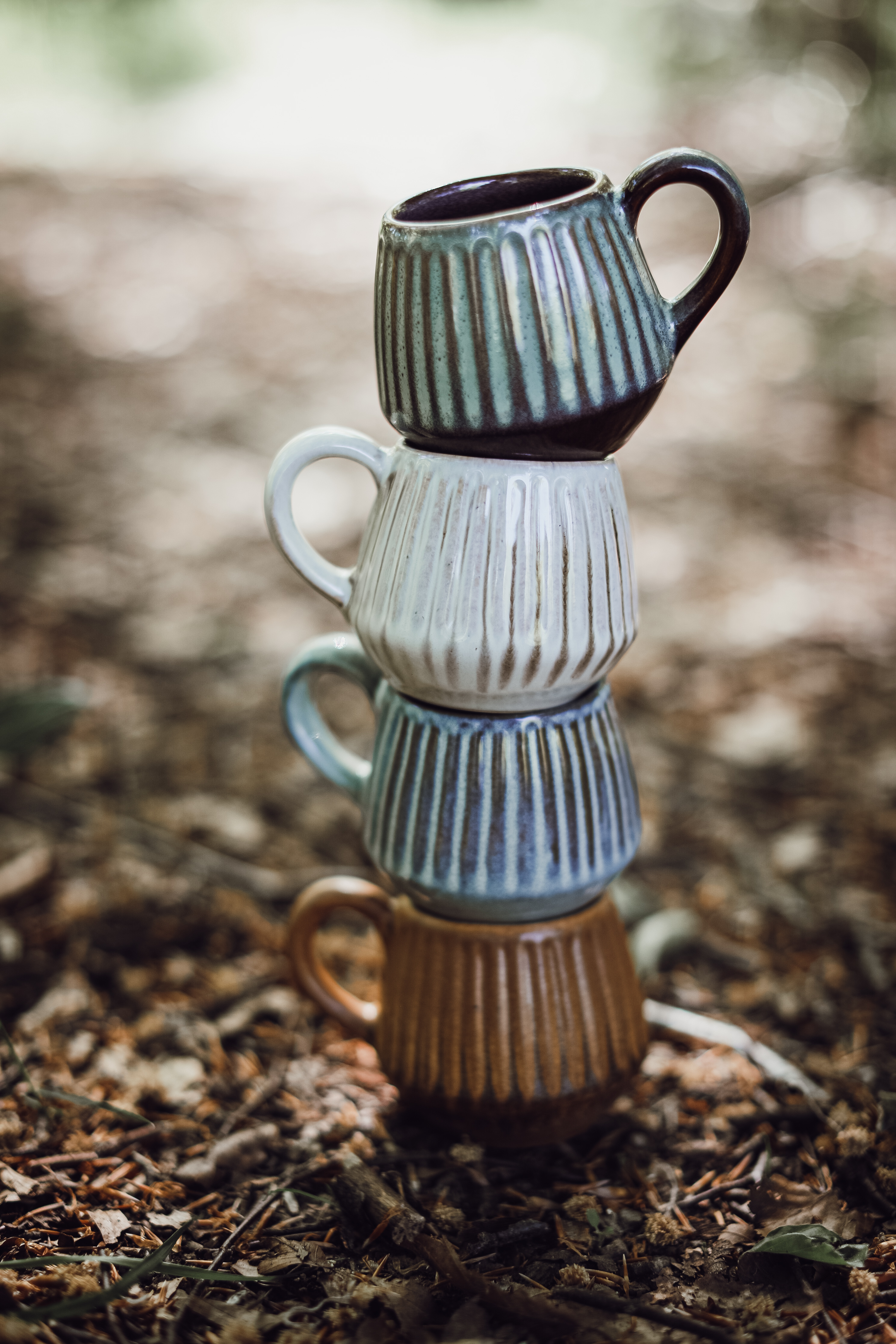 Brew Kopp i Stengods Grön/Brun
