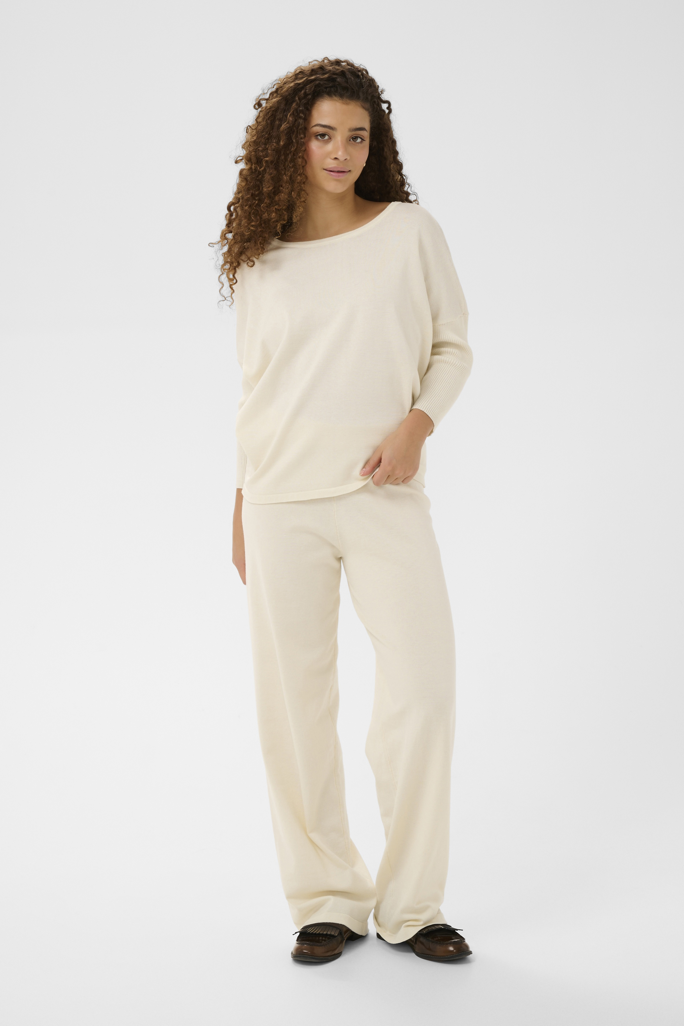 MilaSZ R-Neck Pullover Seedpearl Melange - 4