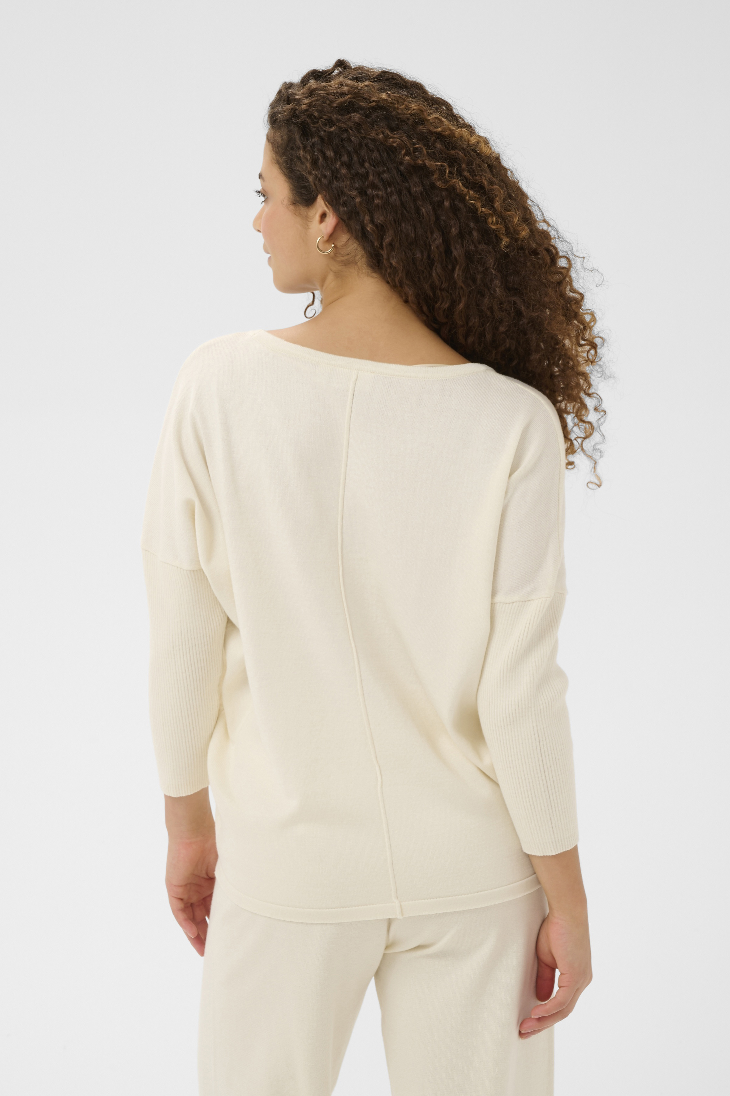 MilaSZ R-Neck Pullover Seedpearl Melange - 5