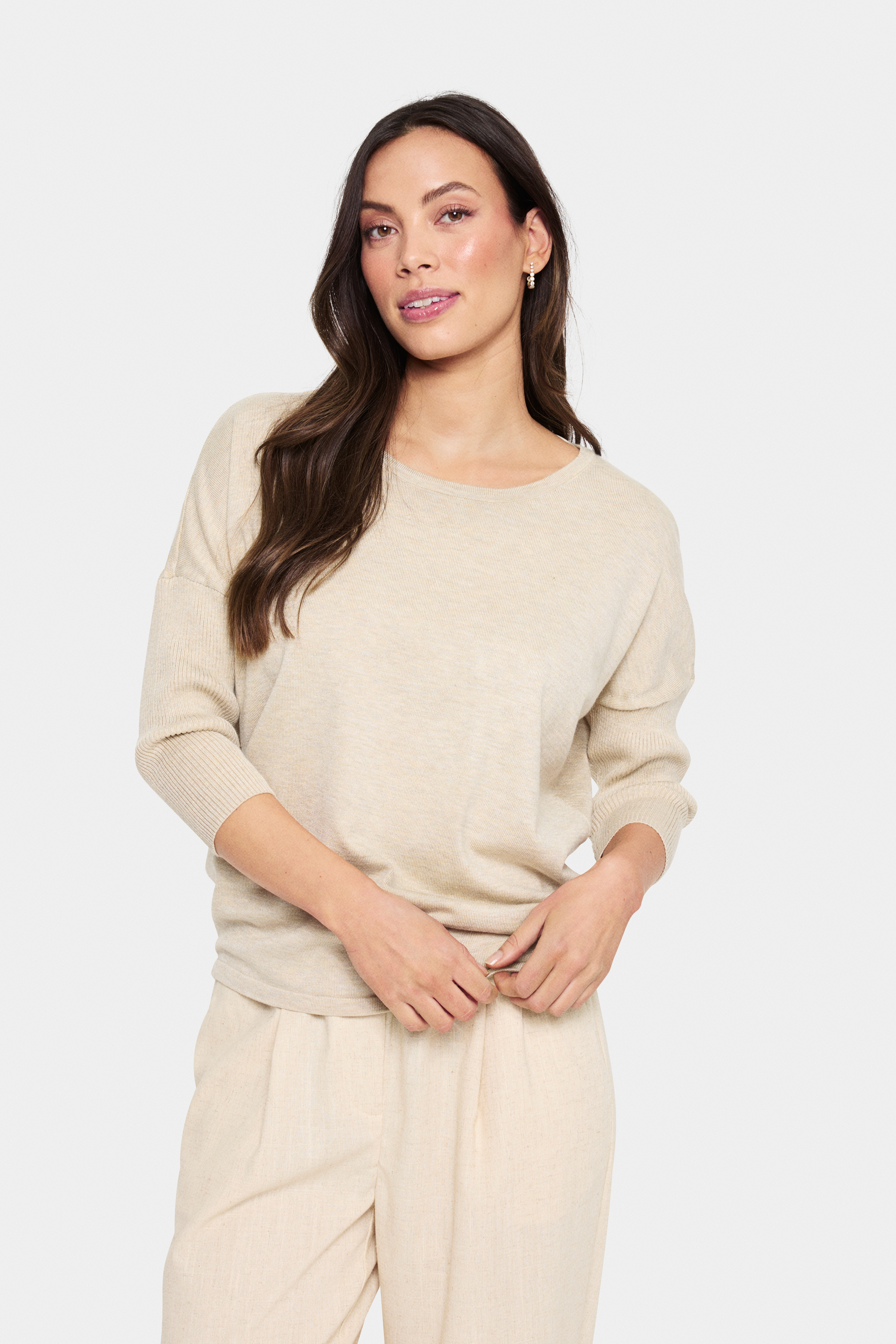 MilaSZ R-Neck Pullover Jojoba Melange - 5