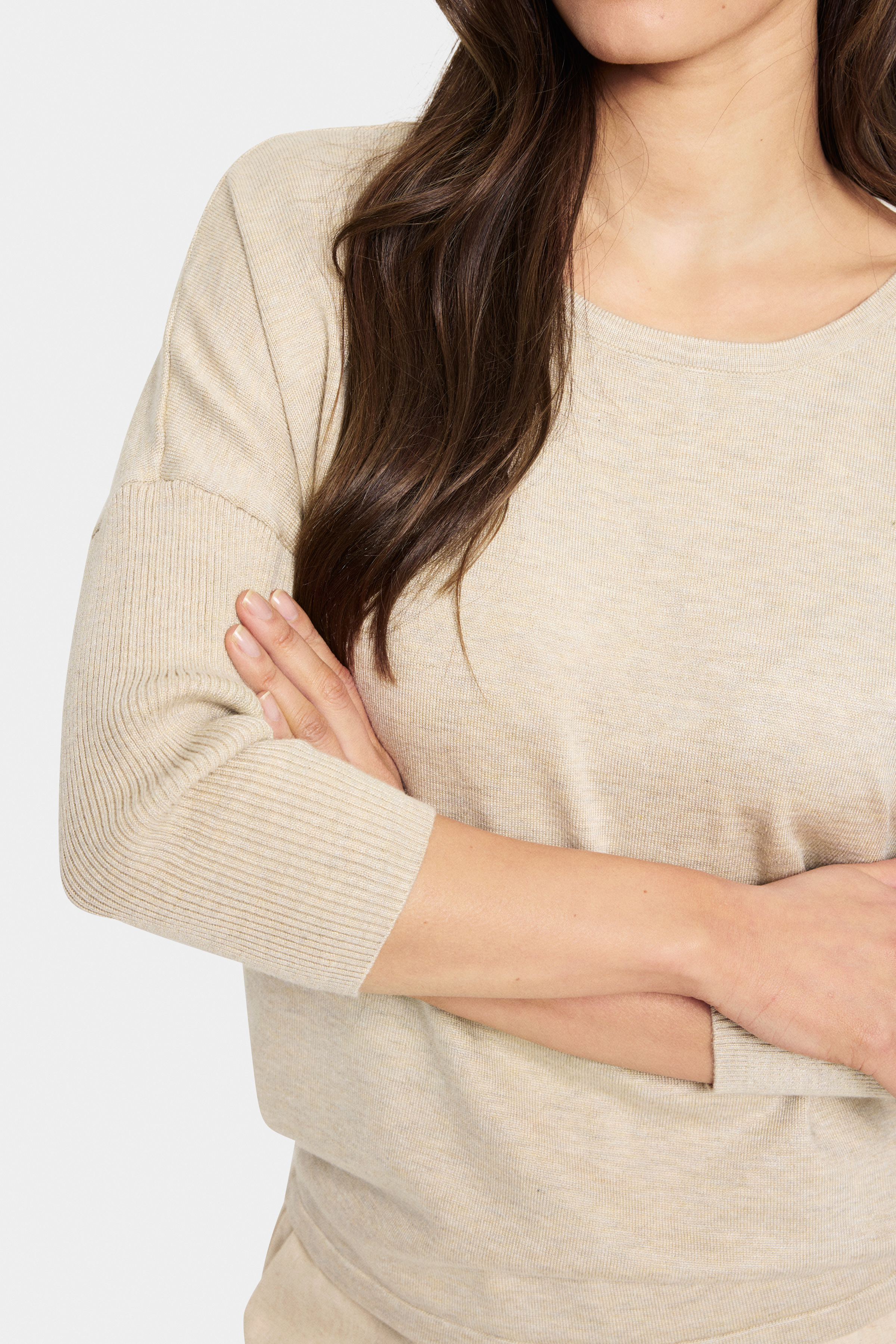 MilaSZ R-Neck Pullover Jojoba Melange - 3