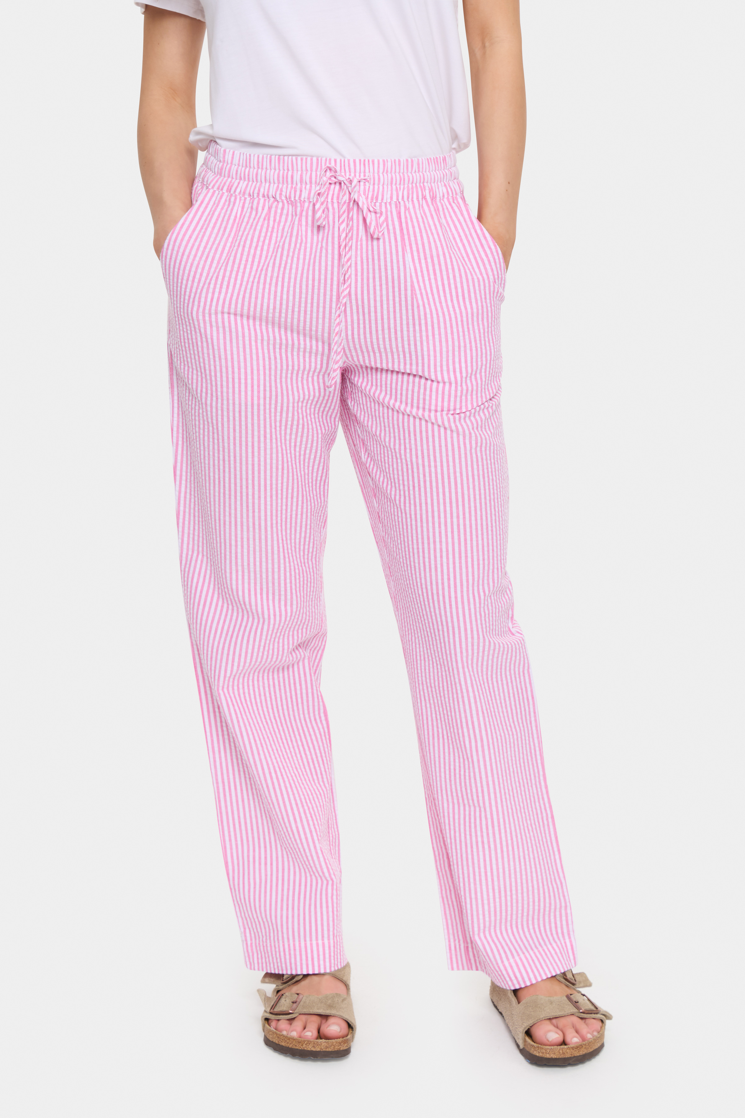ElmikoSZ Pants Fandango Pink White Stripe - 6