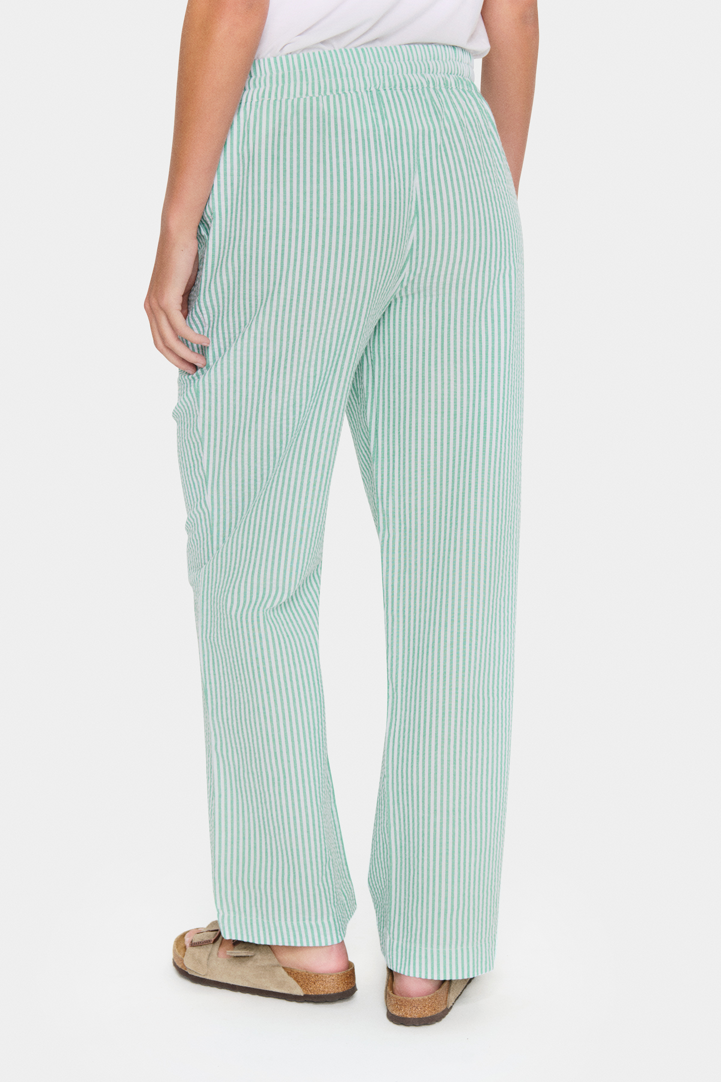 ElmikoSZ Pants Pistachio Green White Stripe - 6
