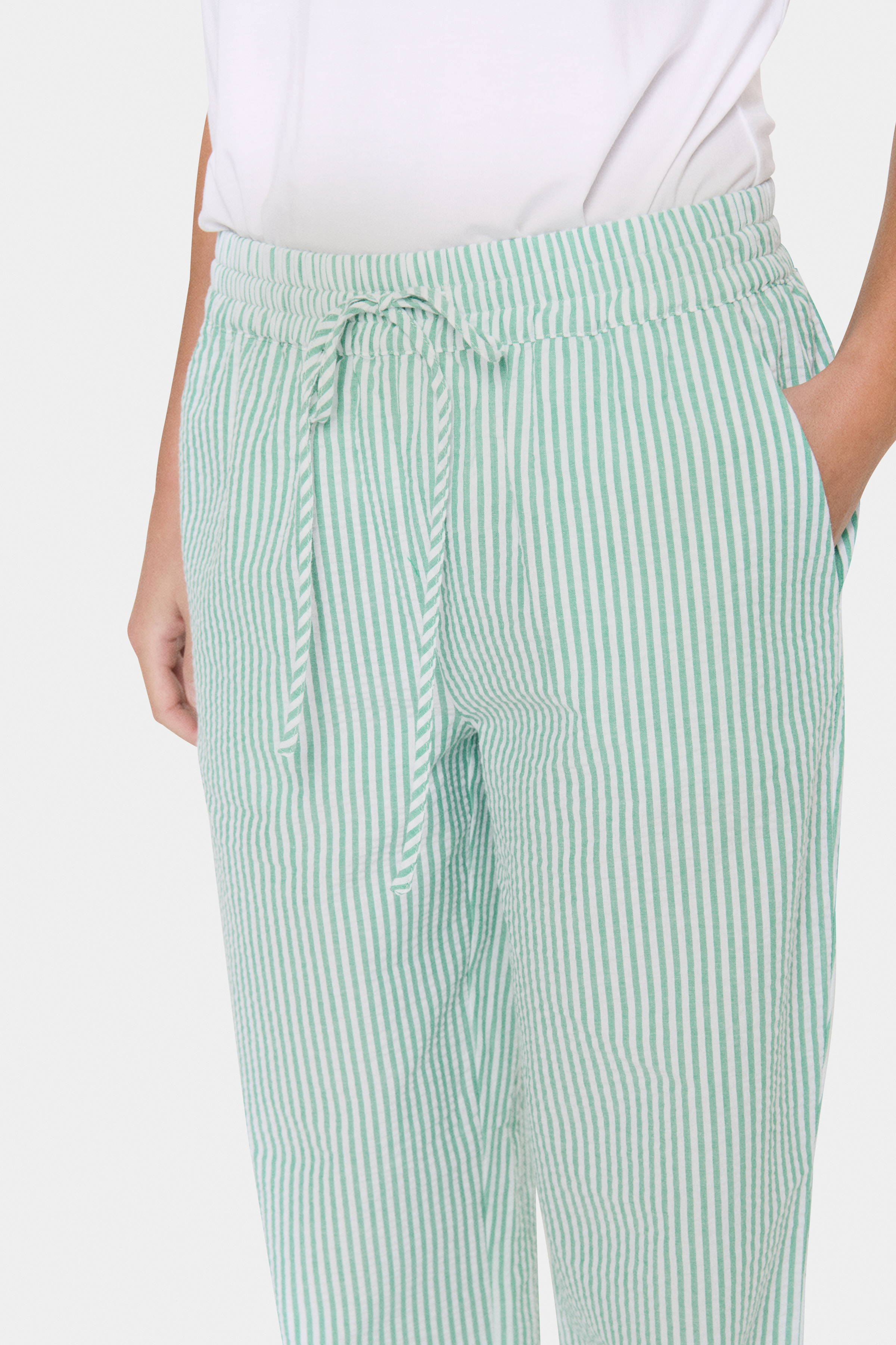 ElmikoSZ Pants Pistachio Green White Stripe - 3