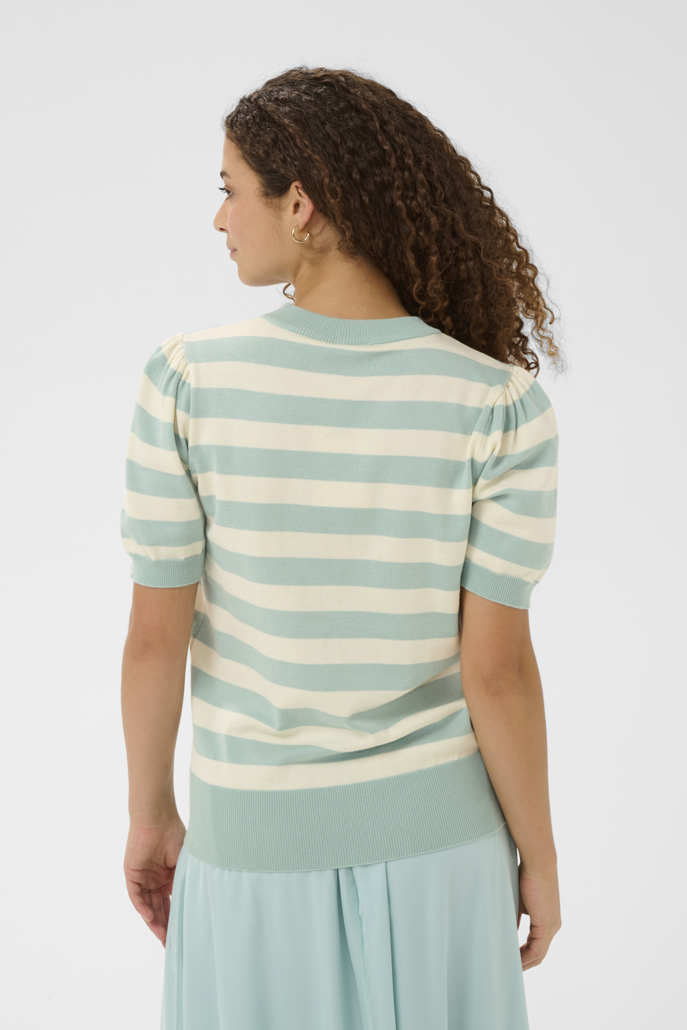 MilaSZ SS Block Stripe Pullover Ether Seedpearl Block Stripe - 5