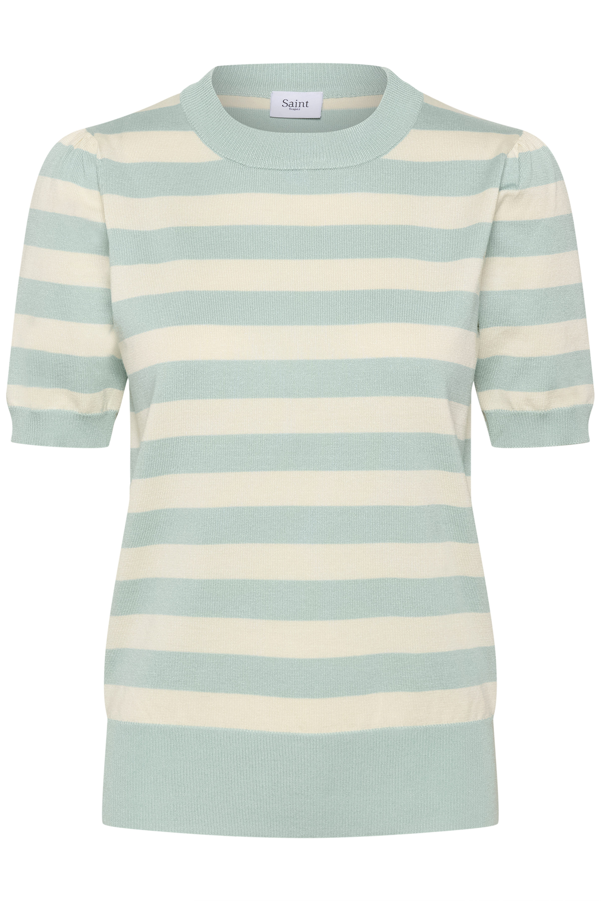 MilaSZ SS Block Stripe Pullover Ether Seedpearl Block Stripe