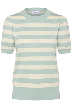 MilaSZ SS Block Stripe Pullover Ether Seedpearl Block Stripe