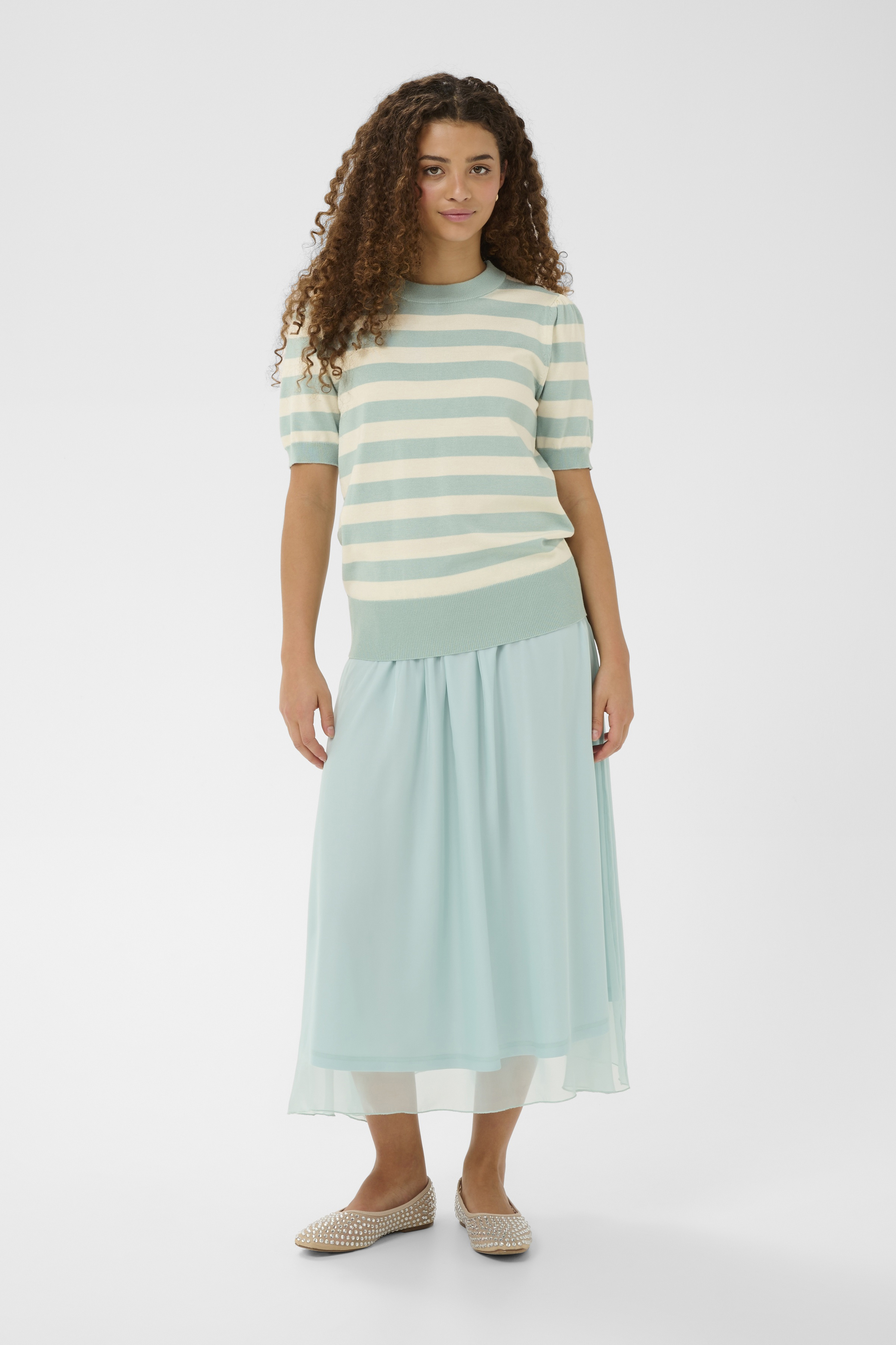 MilaSZ SS Block Stripe Pullover Ether Seedpearl Block Stripe - 4