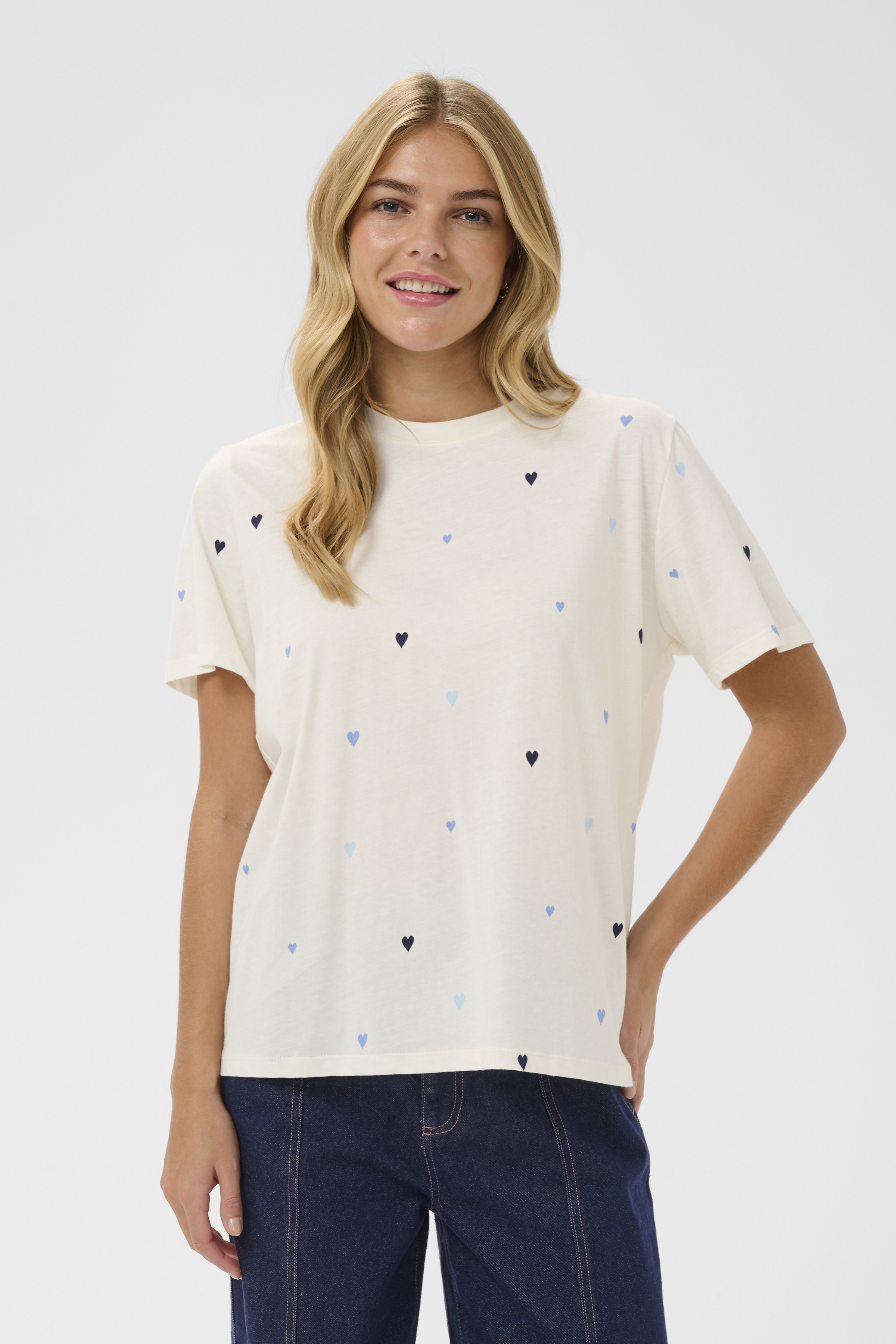 Johanna T-Shirt Ice Blue Multi un Hearts - 6