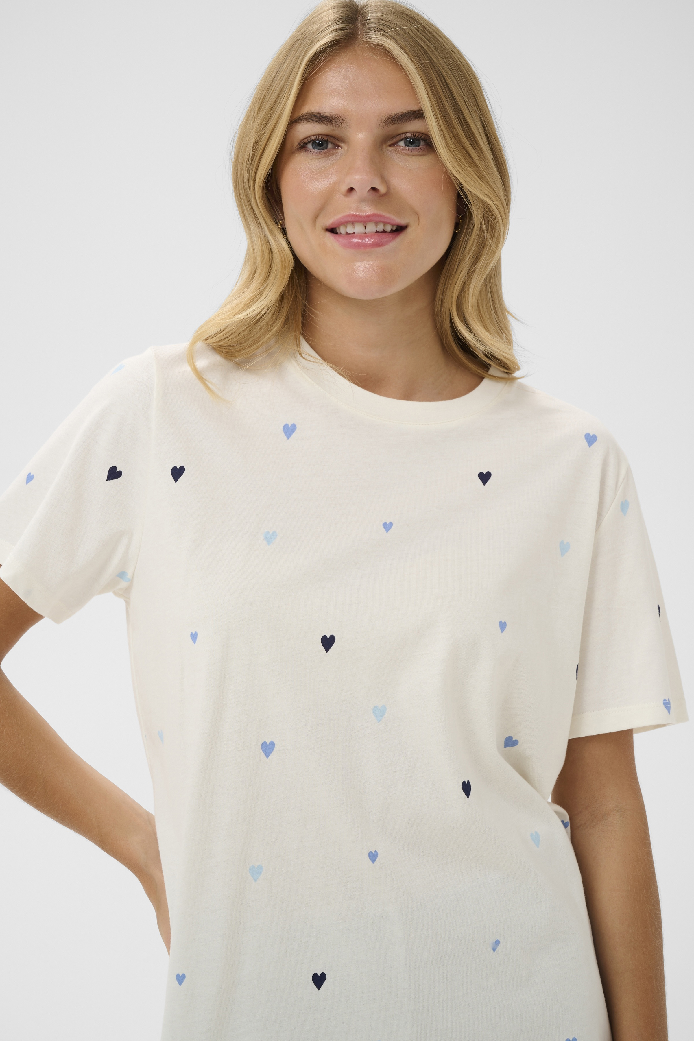 Johanna T-Shirt Ice Blue Multi un Hearts - 3