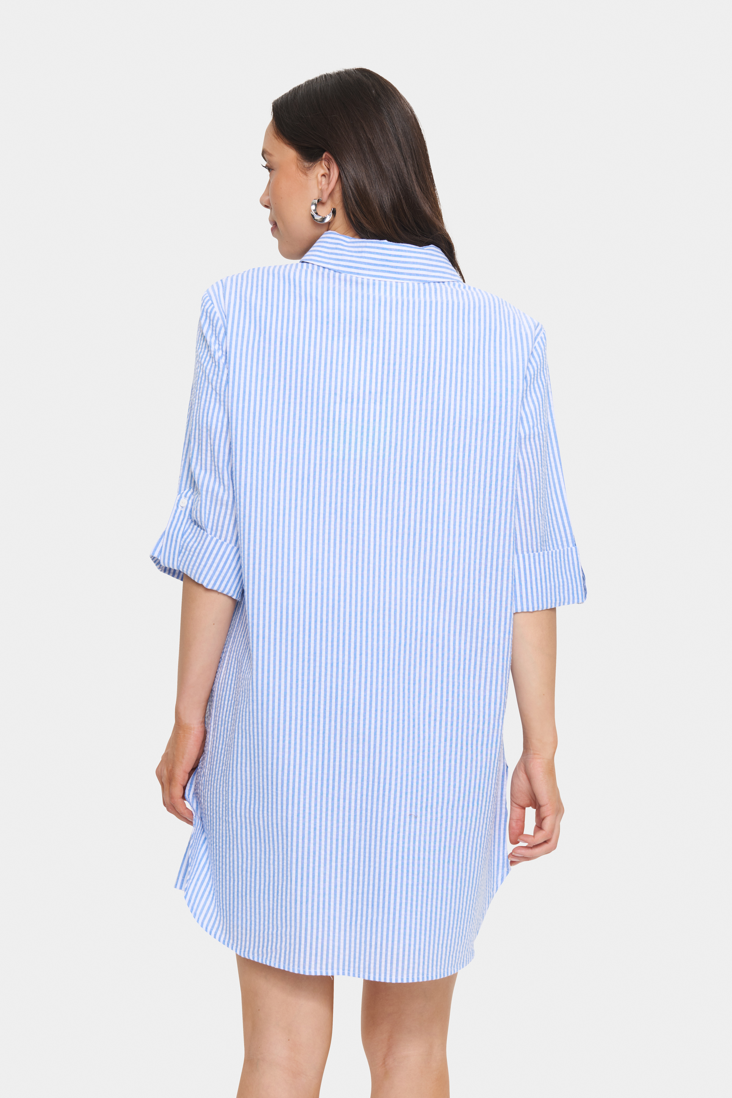 HaddaSZ Tunic Chambray Blue White Stripe - 7