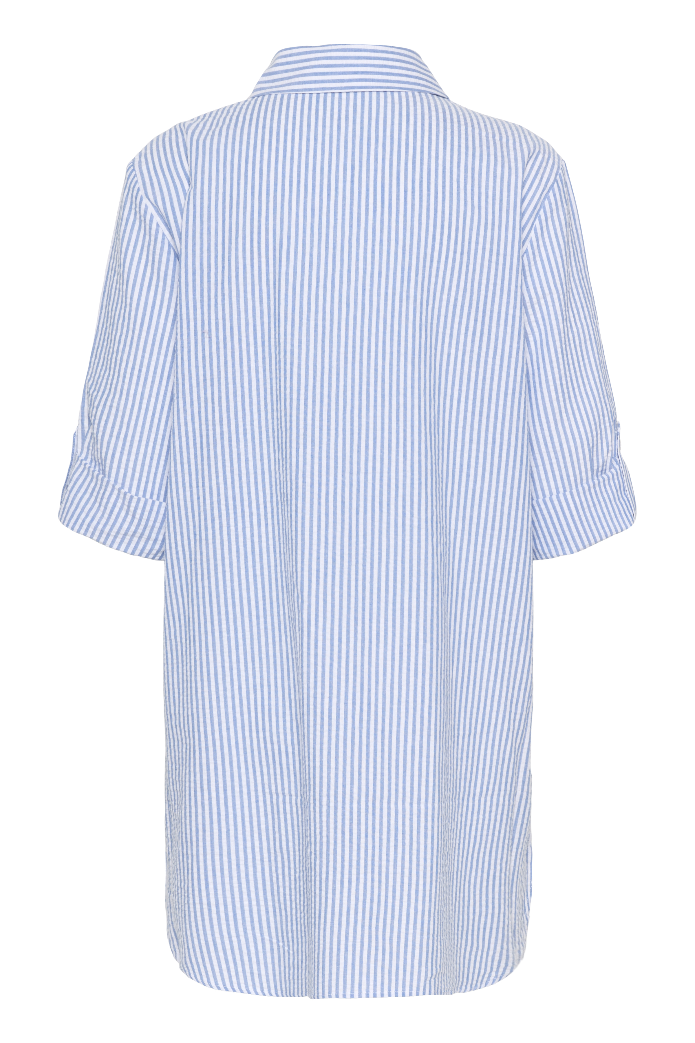 HaddaSZ Tunic Chambray Blue White Stripe - 2
