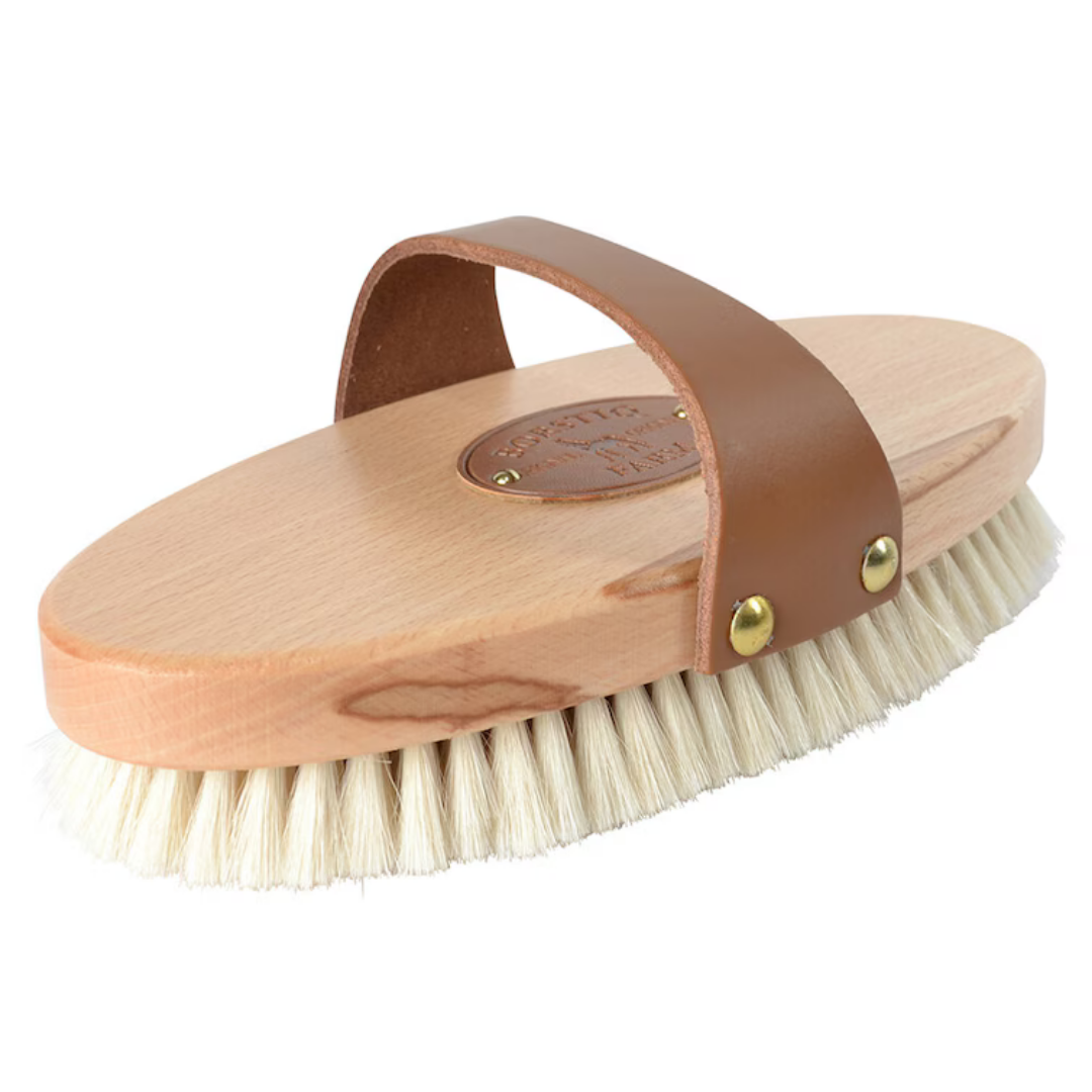 BORSTIQ GOAT HAIR BRUSH WITH LEATHER STRAP L - 2