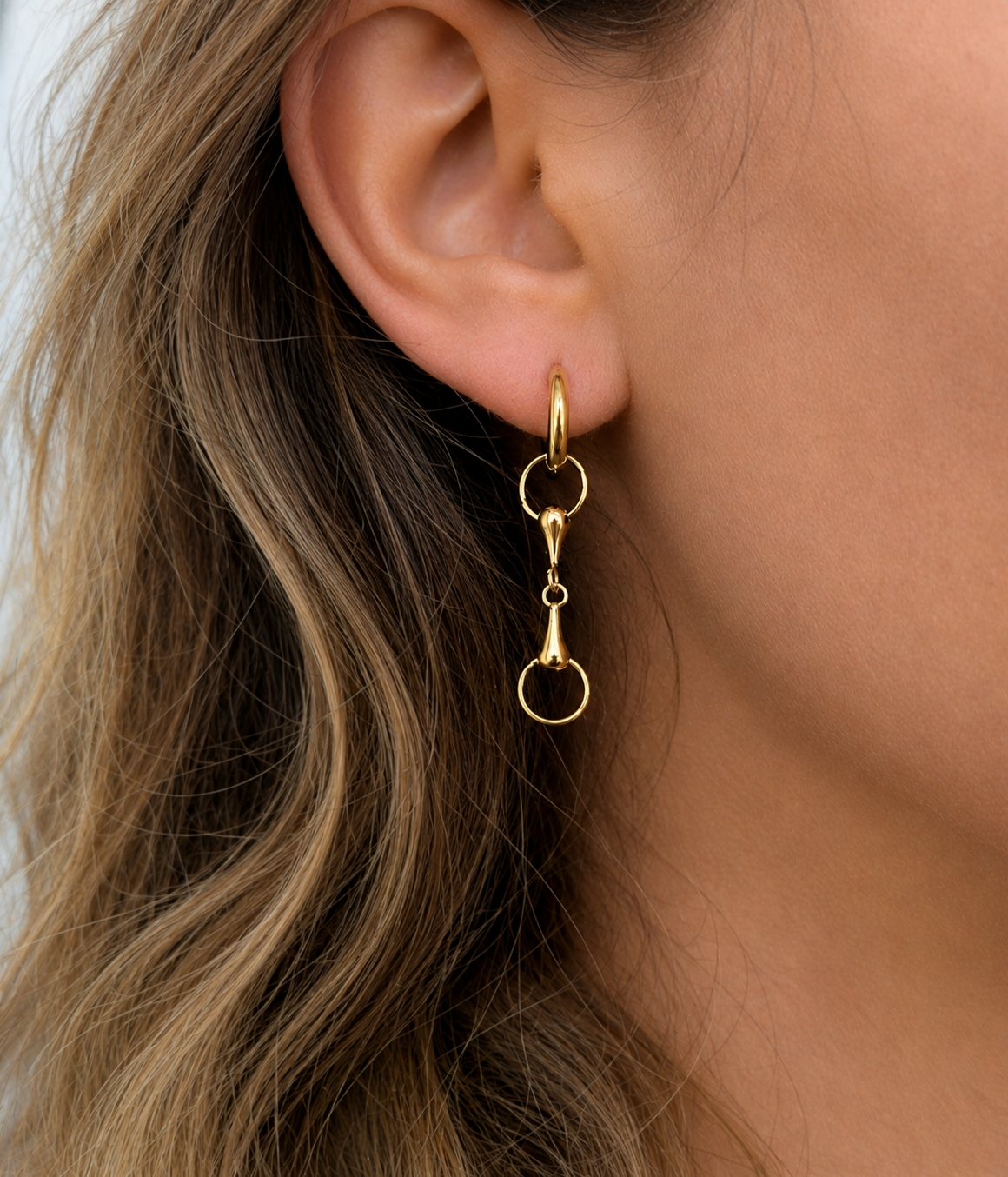 Bit Earrings Gold - 3