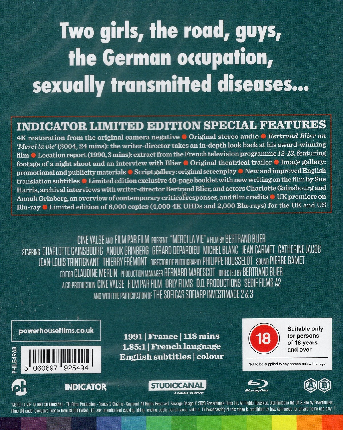 Merci La Vie (Limited Edition) (ej svensk text) (Blu-ray) - 2
